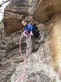 Approaching Mt York the wrong way, October 2006. Climber: James Taylor