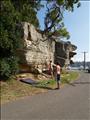 Bouldering at Sandy Bay, near Spit Bridge, Sydney