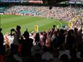 Happy scenes among the Barmy Army
