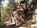 Unknown Boulderer at Snout Rock, Lindfield