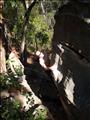 Sneaking A Look, Gaby Mayo on Eastern Bloc Arete, V1