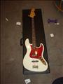 One of my babies - my reissue Fender Jazz Bass in white/tortoiseshell